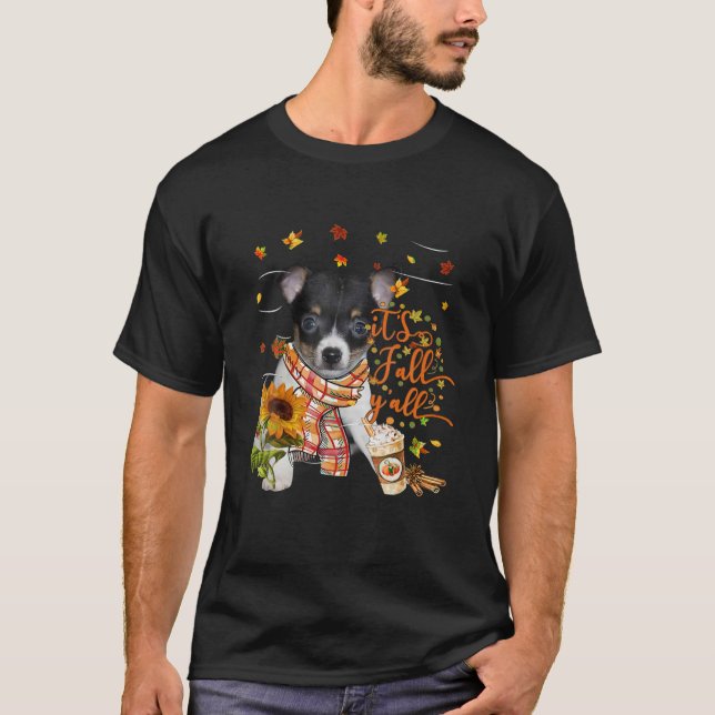 It's Fall Y All Toy Fox Terrier Dog Thanksgiving T-Shirt (Front)