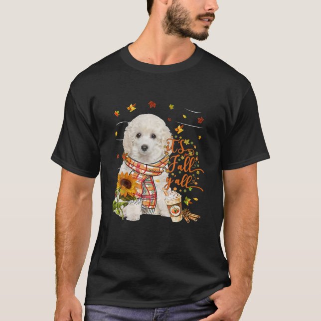 It's Fall Y All Toy Poodle Dog Thanksgiving T-Shirt (Front)