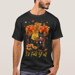 It's Fall Y'all Akita Dog Tree Pumpkin Fall Autumn T-Shirt