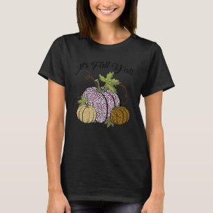 It's Fall Y'all Animal Print Pumpkins Giraffe Leop T-Shirt