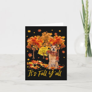 It's Fall Yall Australian Cattle Dog Tree Pumpkin  Card