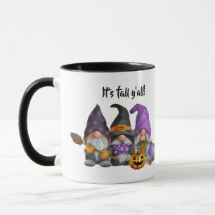 It's Fall Y'All Autumn Gnomes Watercolor Mug