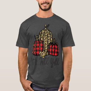 Its Fall Yall Autumn Leopard Pumpkin Fall Leopard T-Shirt