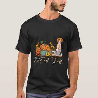It'S Fall Y'All Beagle Leopard Pumpkin Halloween F T-Shirt
