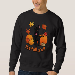 Its fall yall black german shepherd edition sweatshirt