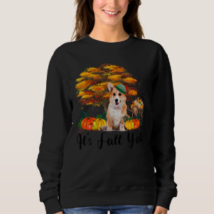 It's Fall Y'all Corgi Dog Thanksgiving Halloween Sweatshirt