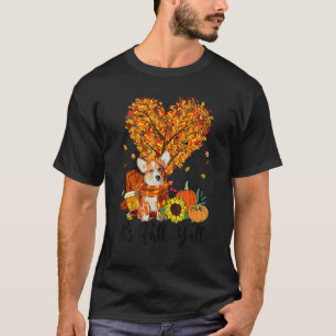 It's Fall Y'all Corgi Dog  Thanksgiving Halloween  T-Shirt
