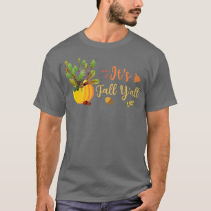 It's Fall Y'all Cute Pumpkin Leaves Autumn Fall Se T-Shirt