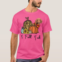 Its Fall Yall Dachshund Leopard Pumpkin Sunflower