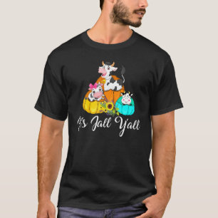 Its Fall Yall Family Cow Pumpkin Spice Fall Autumn T-Shirt