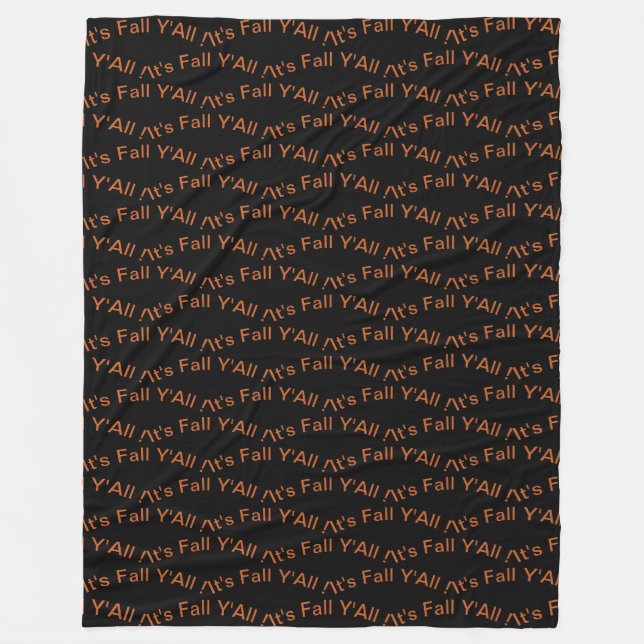 It's Fall Y'All! Fleece Blanket (Front)