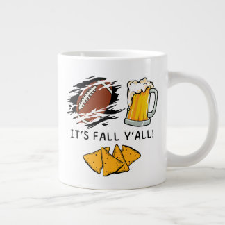 It's Fall Y'all Football, Beer, Chips Mug