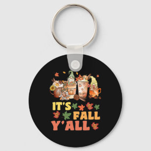 It's Fall Y'all Footbyll Gnome Happy Fall Y’all Wo Key Ring