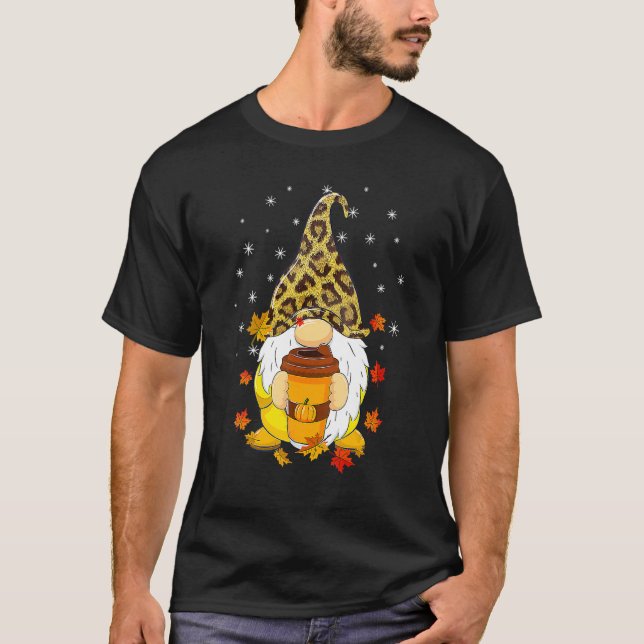 It's Fall Y'all Gnome Pumpkin Spice Latte Happy Th T-Shirt (Front)