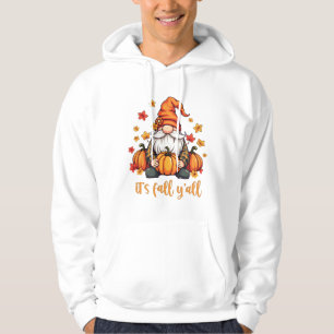 It's Fall Y'all Gnomes Pumpkin Autumn Thanksgiving Hoodie
