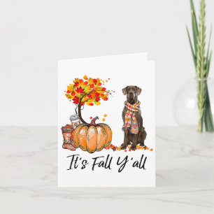 It's Fall Y'all Great Dane Dog Lovers Thanksgiving Card