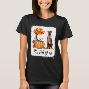 It'S Fall Y'All Great Dane Dog Lovers Thanksgiving T-Shirt