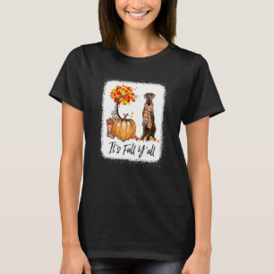 It's Fall Y'all Great Dane Dog Thanksgiving Hallo T-Shirt