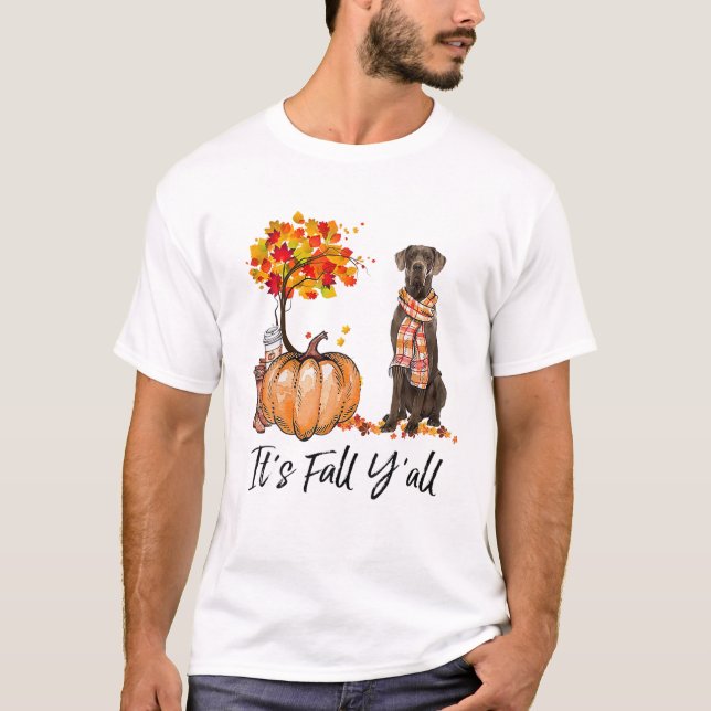 It's Fall Y'all Great Dane Halloween T-Shirt (Front)
