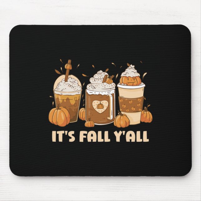 It's Fall Y'all Halloween Retro Fall Halloween Mouse Mat (Front)