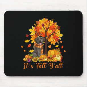It's Fall Y'all Labrador Black Lab Halloween Thank Mouse Mat