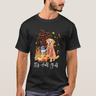 It's Fall Y'all Labrador Black Lab Halloween Thank T-Shirt