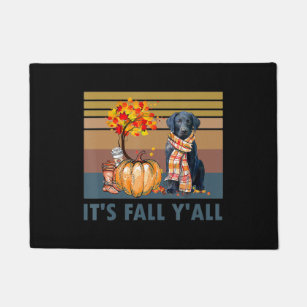 Its Fall Yall Labrador Retriever Vintage Halloween Doormat