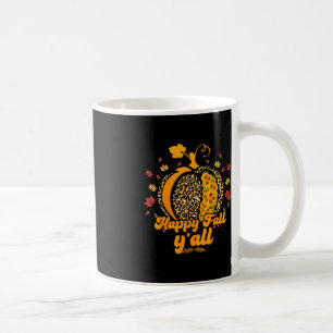 Its Fall Yall Leopard Print Pumpkin Sunflower Hall Coffee Mug