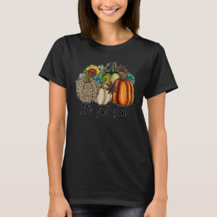 It's Fall Y'all Leopard Pumpkin Western Cowhide Tu T-Shirt