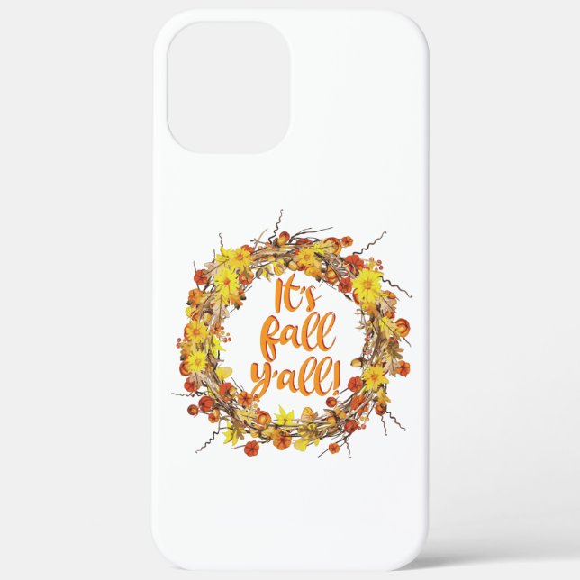It's Fall Y'all Orange Autumn Leaves Case-Mate iPhone Case (Back)