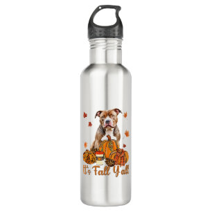 It's Fall Y'all Pitbull Dog Fall Scarf Autumn Pump 710 Ml Water Bottle