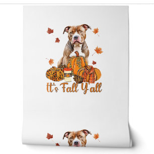 It's Fall Y'all Pitbull Dog Fall Scarf Autumn Pump Wallpaper