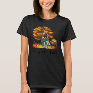 It's Fall Y'all Pug Dog Thanksgiving Halloween T-Shirt