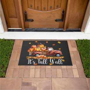 It's Fall Y'all Pumpkin Truck Autumn Tree Fall Doormat
