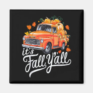 It's Fall Y'all Pumpkin Truck Autumn Tree Hello Fa Magnet