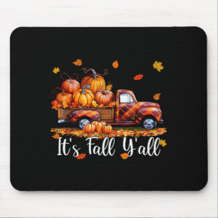 It's Fall Y'all Pumpkin Truck Autumn Tree Hello Fa Mouse Mat