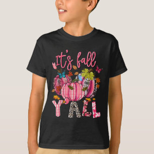It's Fall Y'all Pumpkins Nk Ribbon Breast Cancer A T-Shirt