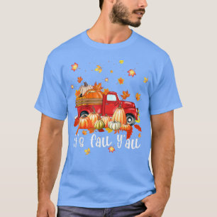 It's Fall Y'all Pumpkins Print Maple Farm Truck Au T-Shirt
