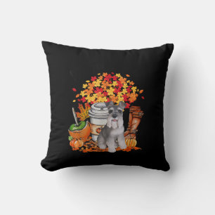its fall yall schnauzer dog halloween thanksgiving cushion