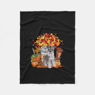 its fall yall schnauzer dog halloween thanksgiving fleece blanket