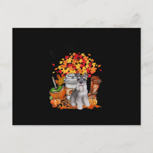 its fall yall schnauzer dog halloween thanksgiving postcard