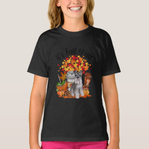 its fall yall schnauzer dog halloween thanksgiving T-Shirt