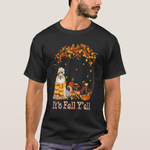 It's Fall Y'all Shih Tzu Bike Pumpkin Spice Autumn T-Shirt