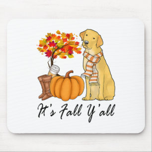 Its Fall Yall Shirt Fall Tees For Women Labrador Y Mouse Mat