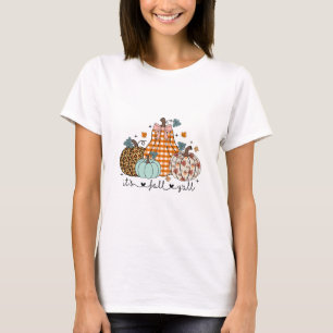 It's Fall Y'all Shirt Women Girl Pumpkin Autumn Th