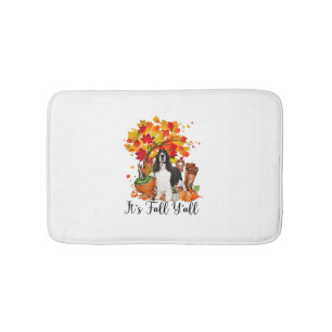 It's Fall Y'all Springer Spaniel Dog Halloween Tha Bath Mat