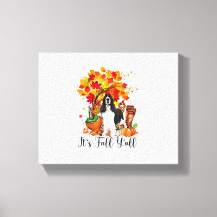 It's Fall Y'all Springer Spaniel Dog Halloween Tha Canvas Print