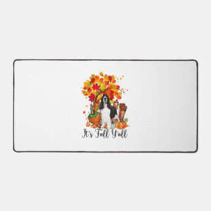 It's Fall Y'all Springer Spaniel Dog Halloween Tha Desk Mat