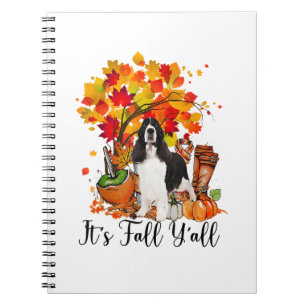It's Fall Y'all Springer Spaniel Dog Halloween Tha Notebook