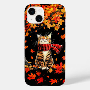 It's Fall Y'all Thanksgiving Cat Leaf Fall Tree Case-Mate iPhone 14 Case